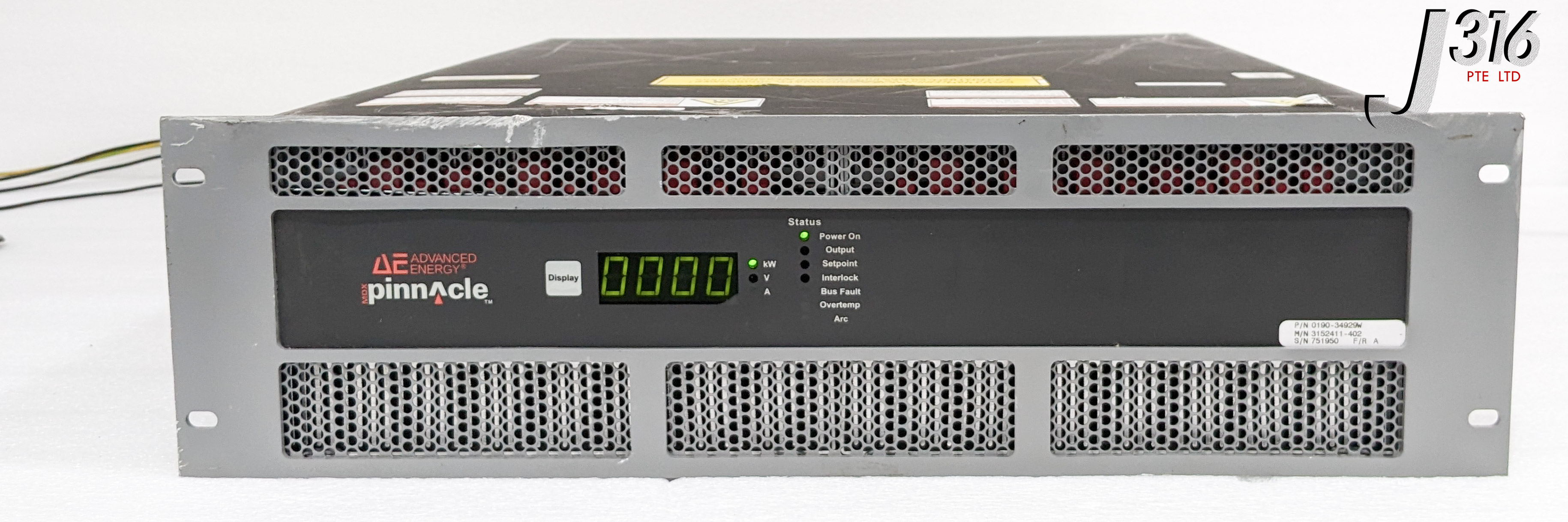 34615 ADVANCED ENERGY DC PS, MDX PINNACLE, 20KW, AMAT 0190-34929